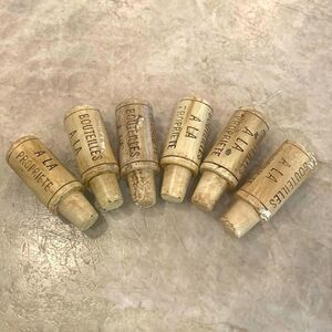 6  Wax Cork Wine  Candles